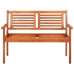 Banc de jardin 2 places 120 cm Bois d'eucalyptus solide 