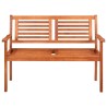 Banc de jardin 2 places 120 cm Bois d'eucalyptus solide 