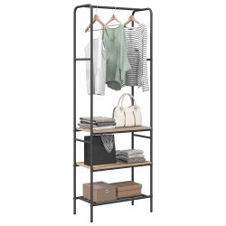 Portant à vêtements avec étagères Chêne sonoma 60 x 30 x 171 cm 