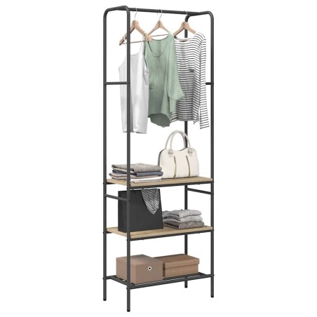 Portant à vêtements avec étagères Chêne sonoma 60 x 30 x 171 cm 
