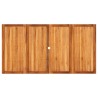 Table de jardin beige 180x90x75 cm résine tressée et acacia 