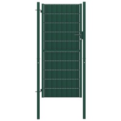 Portail de clôture PVC et acier 100x124 cm Vert   