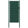 Portail de clôture PVC et acier 100x124 cm Vert   