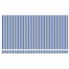 Tissu de Remplacement pour Store pour Cadre 4x2 m Bleu et Blanc 