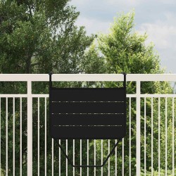 Table de balcon pliable Noir 60x40 cm en acier 