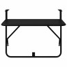 Table de balcon pliable Noir 60x40 cm en acier 