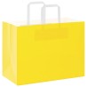 Sacs en papier 50 pcs avec poignées jaune 32x17x25 cm 