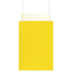 Sacs en papier 50 pcs avec poignées jaune 32x17x25 cm 