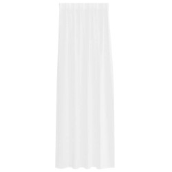 Rideaux avec des rideaux 2 pcs Blanc 140 x 245 cm Polyester 