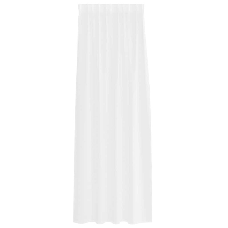 Rideaux avec des rideaux 2 pcs Blanc 140 x 245 cm Polyester 