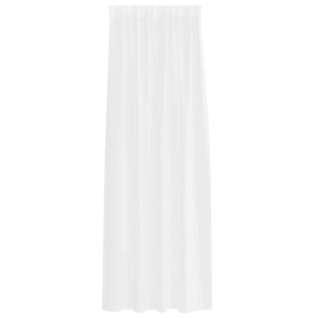 Rideaux avec des rideaux 2 pcs Blanc 140 x 245 cm Polyester 