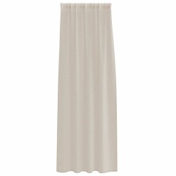 Rideaux avec des rideaux 2 pcs Sable 140 x 245 cm Polyester 