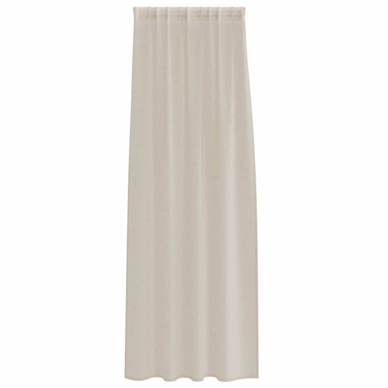 Rideaux avec des rideaux 2 pcs Sable 140 x 245 cm Polyester 