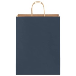 Sacs en papier 50 pcs avec poignées bleu 32x12x42 cm 