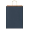 Sacs en papier 50 pcs avec poignées bleu 32x12x42 cm 
