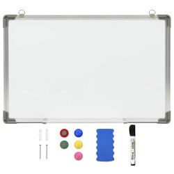Tableau blanc magnétique effaçable à sec Blanc 50x35 cm Acier 