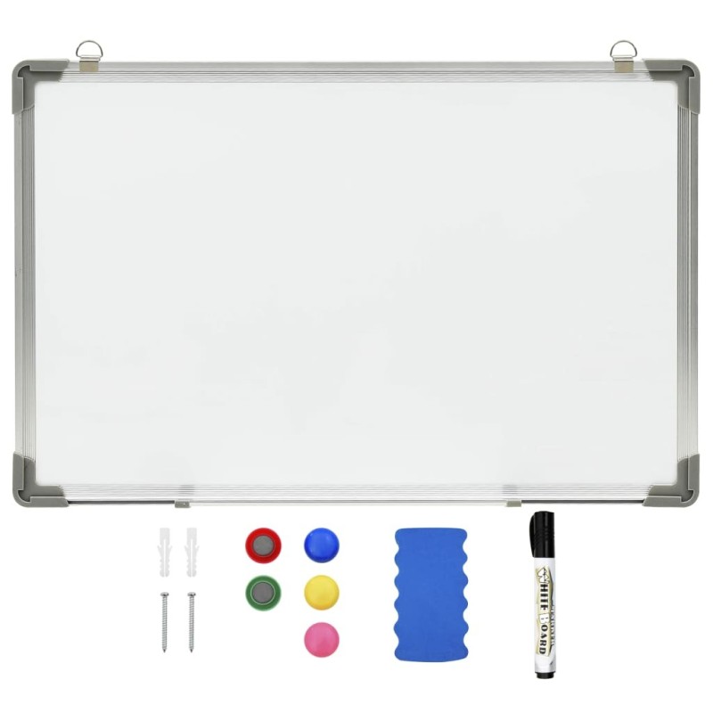 Tableau blanc magnétique effaçable à sec Blanc 50x35 cm Acier 