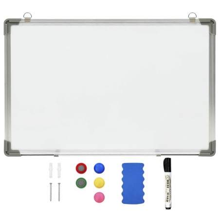 Tableau blanc magnétique effaçable à sec Blanc 50x35 cm Acier 
