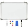 Tableau blanc magnétique effaçable à sec Blanc 50x35 cm Acier 