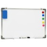 Tableau blanc magnétique effaçable à sec Blanc 50x35 cm Acier 