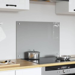 Éclairage de Backsplash de Cuisine Gris Clair 70x50x0,6 cm Verre Trempé 