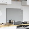 Éclairage de Backsplash de Cuisine Gris Clair 70x50x0,6 cm Verre Trempé 