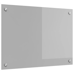 Éclairage de Backsplash de Cuisine Gris Clair 70x50x0,6 cm Verre Trempé 