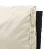 Chaises de jardin et coussins sable lot de 2 60x74x79 cm acier 