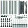 Posts de clôture avec base, 26 pcs, Ø32mm, 90cm, en acier galvanisé. 