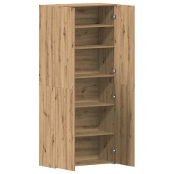 Armoire à chaussures Chêne artisanal 80x35,5x180 cm Bois d'ingénierie 