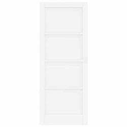 Porte intérieure "ORKDAL" blanche 83x211x4 cm en bois massif pin 