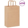 Sacs en papier 250 pcs avec poignées marron 21x11x31 cm 