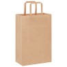 Sacs en papier 250 pcs avec poignées marron 21x11x31 cm 