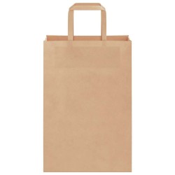 Sacs en papier 250 pcs avec poignées marron 21x11x31 cm 