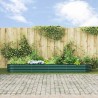 Bac de jardin surélevé Vert 400x80x44 cm en acier galvanisé 