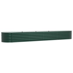 Bac de jardin surélevé Vert 400x80x44 cm en acier galvanisé 