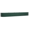 Bac de jardin surélevé Vert 400x80x44 cm en acier galvanisé 