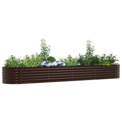 Jardinière surélevée Marron 400x80x44 cm en Acier Galvanisé 