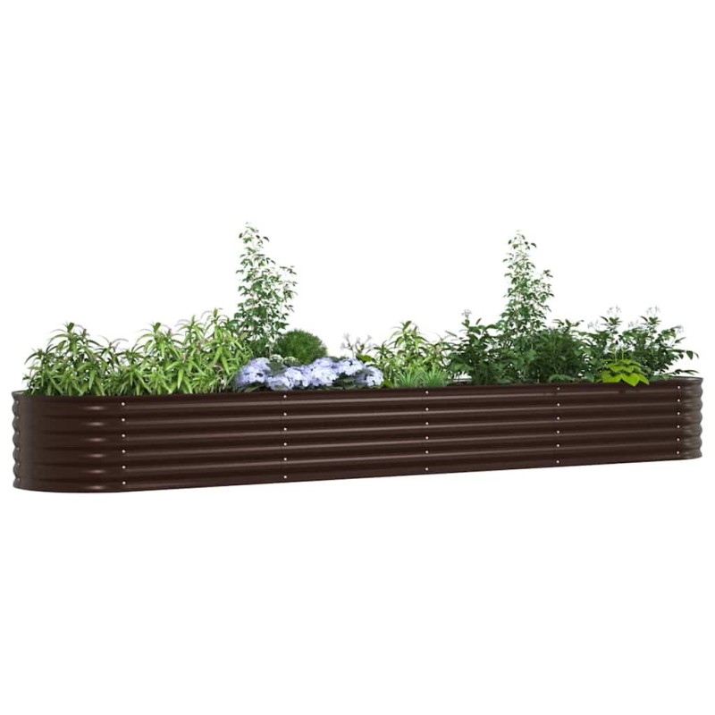 Jardinière surélevée Marron 400x80x44 cm en Acier Galvanisé 
