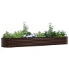 Jardinière surélevée Marron 400x80x44 cm en Acier Galvanisé 
