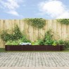 Jardinière surélevée Marron 400x80x44 cm en Acier Galvanisé 