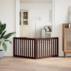 Barrière pour chien pliable 2 panneaux 160 cm bois de peuplier 