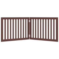Barrière pour chien pliable 2 panneaux 160 cm bois de peuplier 