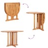 Table pliable de jardin papillon 120x70x75 cm Bois teck solide 