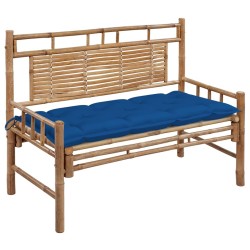 Banc de jardin avec coussin 120 cm Bambou 