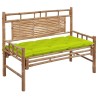Banc de jardin avec coussin 120 cm Bambou 