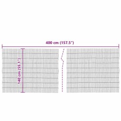Clôture en roseau de jardin 400 x 140 cm 