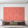 Panneaux muraux 12 pcs Rose 30x30 cm Velours 0,54 m² 