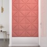 Panneaux muraux 12 pcs Rose 30x30 cm Velours 0,54 m² 