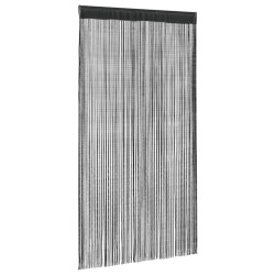 Rideau en fils 2 pcs 100 x 250 cm Noir 